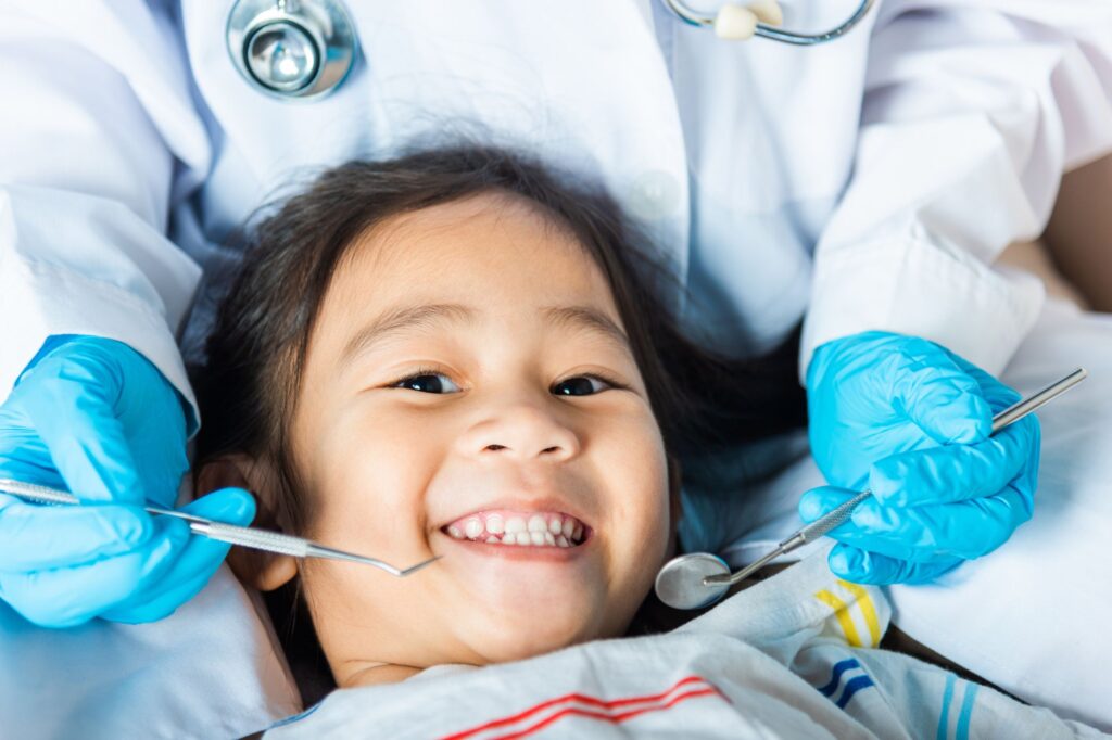 Child having a dental checkup at Park Smiles