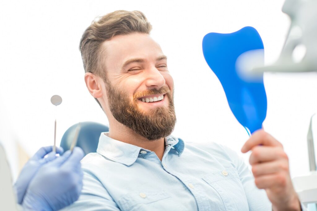 smiling dental patient