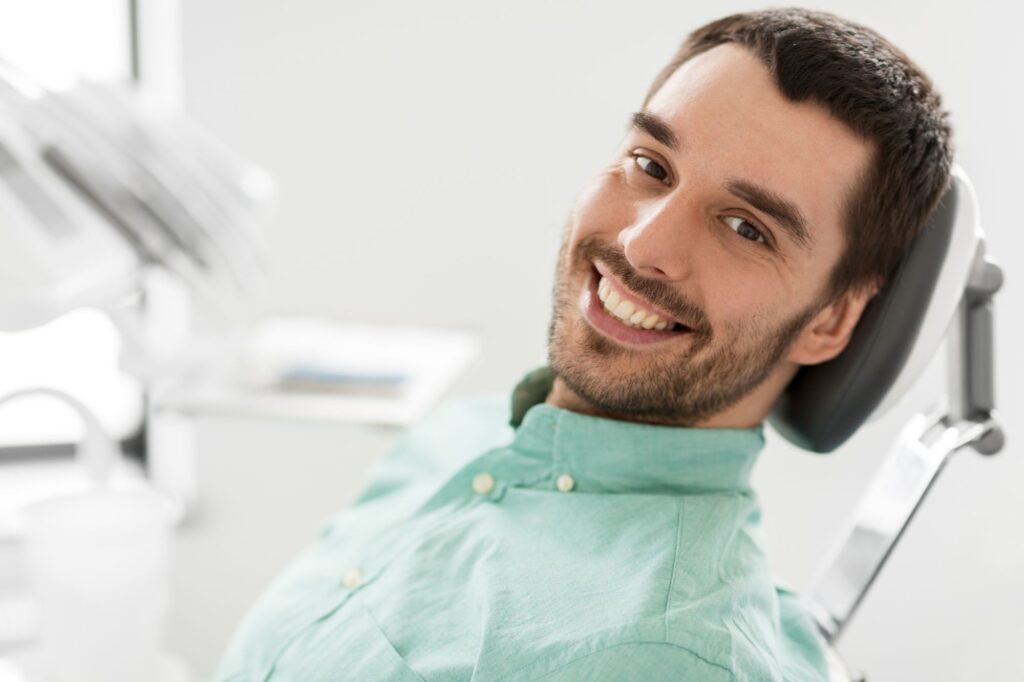 smiling dental patient